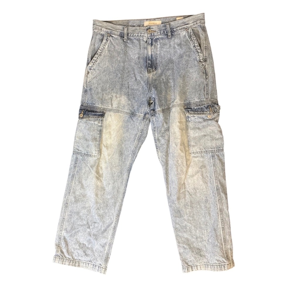 PacSun Baggy Fit Jeans Mens 34x32 Light Wash Blue Denim Y2K